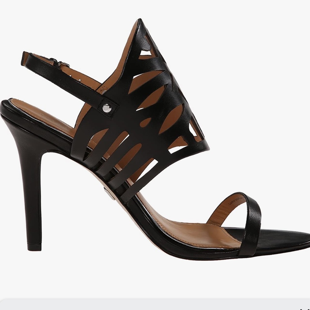 Badgley Mischka Black Leather 4” Heels Size 7.5